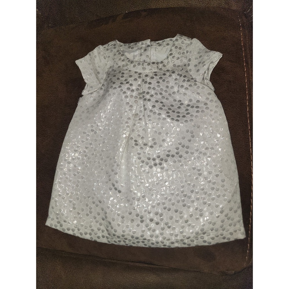 Crazy 8 holiday dressy white sparkle dress size 6 12 months Christmas